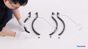 Yaheetech Gold Coffee Table, 2-Tier Rectangular Glass Coffee Table with Curved Frame, Modern Center Tables for Living Room & Apartment, Easy Assembly