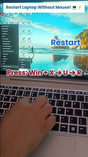 Restart Laptop Without Mouse in 2 Seconds! 💻⚡ #shorts #windowstricks #tech
