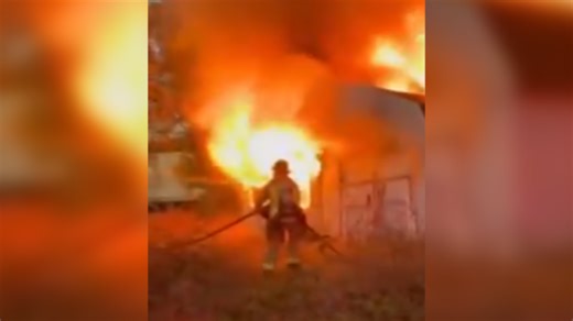VIDEO: Firefighters tackle blaze at abandoned shed in Casselberry