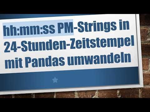 hh:mm:ss PM-Strings in 24-Stunden-Zeitstempel mit Pandas umwandeln