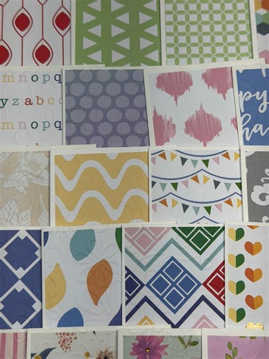 25 Luxury Embossed Mini Note Cards| Handmade Floral & Geometric Assortment With 7 Interchangeable Sentiments - Etsy