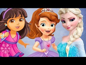 Dora the Explorer Frozen Anna Elsa Sofia the First Peppa Pig Disney Princesses Sleepover Storytime