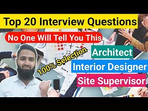Interior design Interview question & Answers | Architecture Interview questions | Site Supervisor