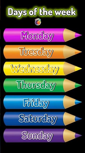 Days of the week crayons #kidslearning #staylittlechannel
