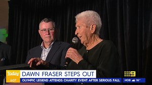 Dawn Fraser has made her first public appearance six months after the serious fall that left her in hospital. ❤️ #9Today | WATCH LIVE 5.30am | TODAY