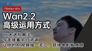 Ai动画123-通义万相Wan2.2高级运用方式！11大进阶用法， 今天接着吊打闭源 ！让你的AI视频独一无二，获得电影般质感！-T8 Comfyui教程