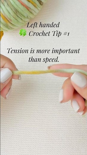 Left-Handed Crochet Chain Stitch | 6 Tips for Perfect Tension 🍀Beginner Tutorial🌼