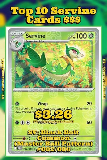 Top 10 Most Expensive Servine Pokémon Cards of All Time 💎 #pokemon #pokemoncards #pokémon #top10