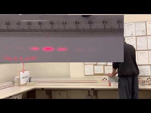 Young's double slit experiment. Changing the wavelength of the laser.
