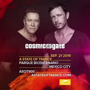 23 reactions · 3 comments | CDMX: Cosmic Gate, uno de los dúos más aclamados de la escena trance regresa este 21 de septiembre a #ASOT en el Parque Bicentenario Ciudad de México.  Consigue tus entradas en Ticketmaster México  | Electrónicamx | Facebook