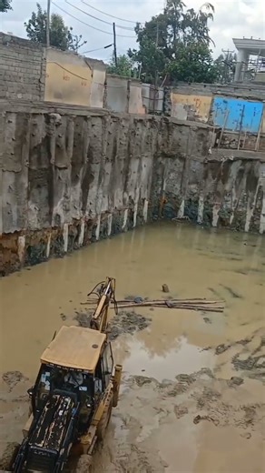 Pile shoring work civil engineering structural design