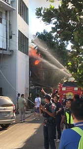 FIRE ALERT: A fire hit a residential building at the back of a hospital at Brgy. Sambag 1 near Cebu City Sports Center on Monday, April 1, 2024. | via Andrew Ortoño #TheFreeman #Cebu | The Freeman