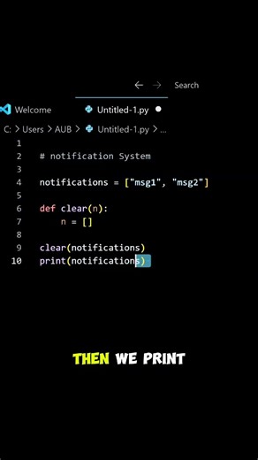 Python Notification system😳 #python #programming #coding #cs