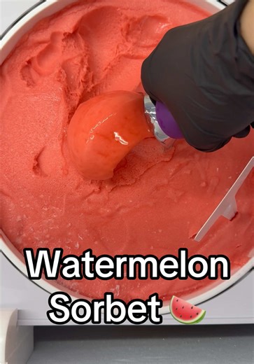 Watermelon Sorbet 🍉 🤤 Cool down with this pink paradise 🍉✨ #watermelon #sorbet #icecream #refreshing #delicious