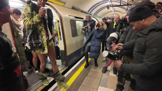 The Annual No Trousers Tube Ride on the London Underground