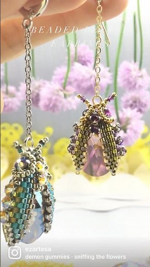 Jewelry Making At Home 🪲, Peyote Stitch Patterns Using Colorful Beads #beadwork #handmadejewelry