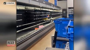 28K views · 540 reactions | Social media is flooded with empty store shelves due to panic buying. It's reminding many of the early days of the pandemic. People are stocking up on essentials like bottled water, paper towels and toilet paper. Dockworkers on strike have shut down 36 ports in the East and the Gulf Coast. | Inside Edition | Facebook