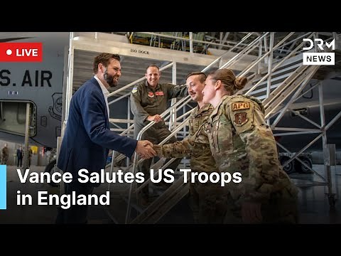 LIVE: US VP JD Vance visits US troops based at RAF Fairford in England | AC1G