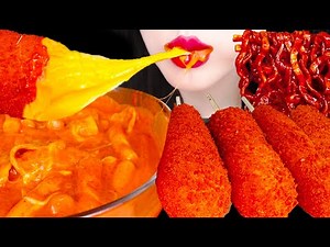 ASMR MOZZARELLA CORN DOGS CHEESY 모짜렐라 핫도그 MUKBANG 먹방