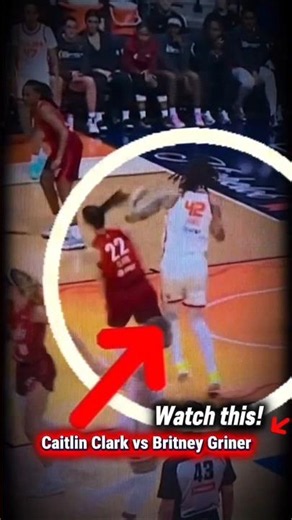 Caitlin Clark and Brittney Griner battling on the court #caitlinclark