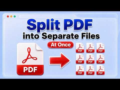 How to Split PDF Pages into Separate Files at Once | without Adobe Acrobat