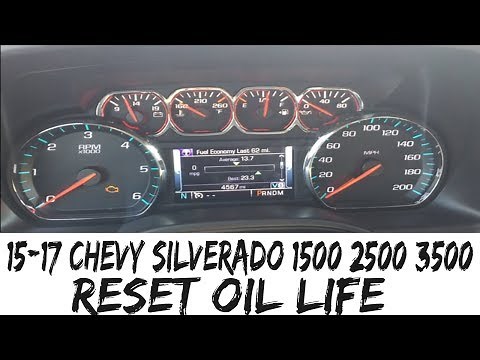2014-2017 Chevy Silverado 1500 2500 3500 Reset OIL LIFE How To