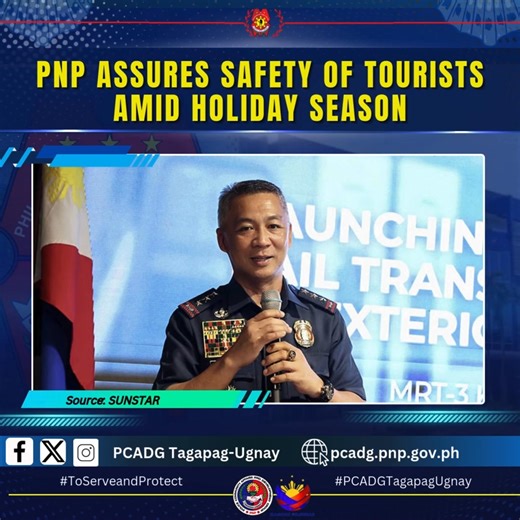 PNP assures safety of tourists amid holiday season THE Philippine National Police (PNP) has intensified security measures to ensure the safety of tourists and vacationers amid the holiday season. In a statement Wednesday, December 17, 2025, PNP acting chief Lieutenant General Jose Melencio Nartatez Jr. assured that the PNP is taking a proactive approach to address concerns about crimes and other safety risks in key tourist destinations across the country after the Canadian government issued a tr