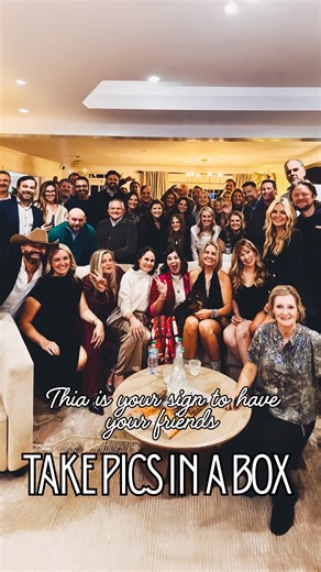 🎄🥂If you haven’t seen the viral trend of taking pictures in a box—you need to try it at your next party! It’s so much fun and the results are pure magic! 📦✨ #viraltrend #viral #christmastrends #pictureideas #funphotoshoot | The Nextdoor Life