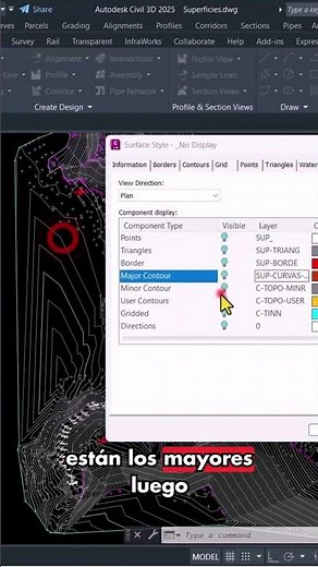 Creating a No Display surface style #civil3d #engineering