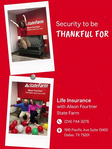 3.9K views | With life insurance from Alison Fourtner State Farm, you can focus on the present knowing your family’s future is protected. Call us at 214-744-3276 to set up your policy. | Alison Fourtner State Farm Agent | Facebook