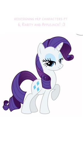 Pt. 6, finally done with the main 6! #redesign #fyp #applejack #rarity #mlp #mlpdesign