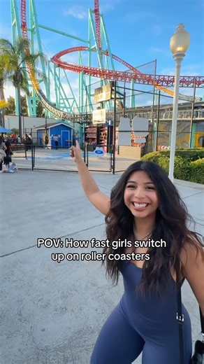 Emi ⭐️ on Instagram: "Would you go on this ride w me?🤣🎢 Follow @emi_demi for daily content and weekly gaming streams on Twitch ✨💫 . . . . . . . #rollercoasters #comedyskit #relatable #viralreels #explorepage"