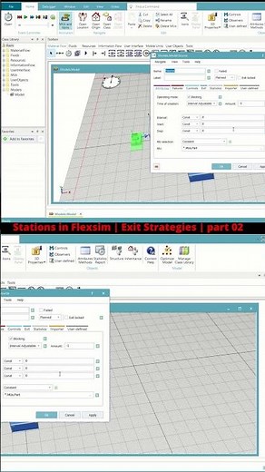 Stations in Flexsim | Short 7 | Exit Strategies | Plantsim | tecnomatix plant simulation | part 02