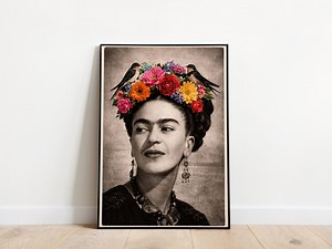 Frida Kahlo Art, Vintage Wall Poster, Boho Portrait Print, Retro Home Decor, Feminist Wall Art (digital Download) - Etsy