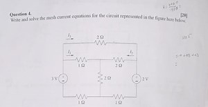 Question 4.R=1800∘6000​=Write and solve the mesh current equ... | Filo