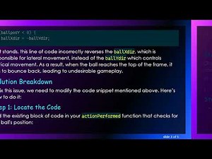 How to Fix the Brick Breaker Game in Java: Bouncing the Ball Off the Top
