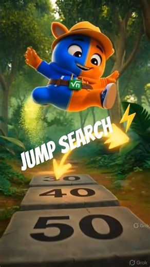 Jump Search Explained 😎 Faster than Linear?(DSA Made Easy) #algorithms #trendingshorts #jumpsearch