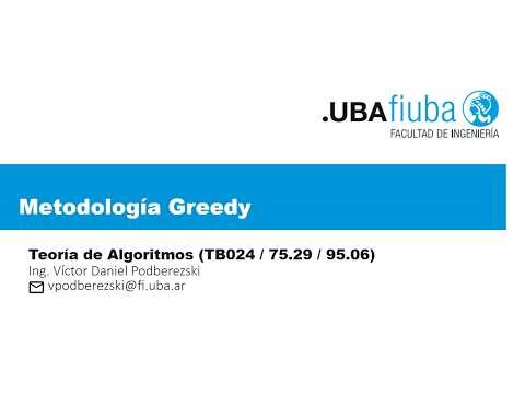 Metodología Greedy - Teoría de Algoritmos (1 cuatrimestre 2026)