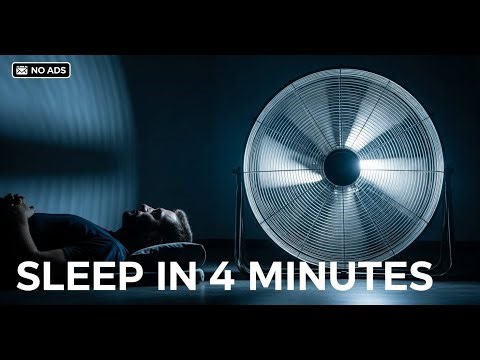 SLEEP IN 4 MINUTES with a Powerful Fan Sound (No Ads) | Deep White Noise for Total Noise Blocking
