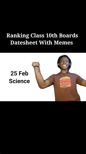 Ranking Class 10 Board Exam Datesheet With Memes