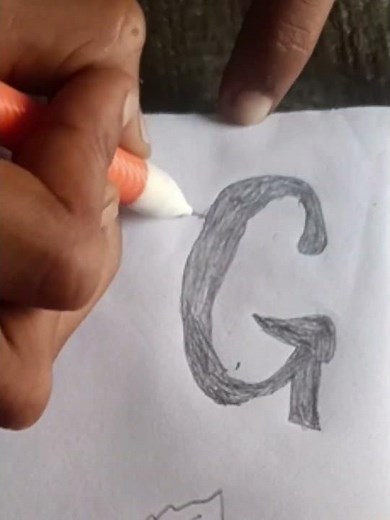 Make a beautiful G letter tattoo | how to make a beautiful G letter tattoo at home with pencil ll