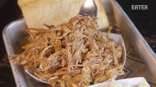 Carolina barbecue legend Sam Jones comes from a long legacy of cooking a whole hog, with his grandfather, father, and uncle all coming before him. At his no-frills restaurant, Sam Jones BBQ, he and his team preserve their tradition of cooking whole hog, chicken, turkey, and more. | Eater