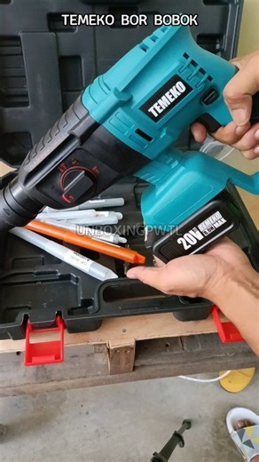 11K views · 55 reactions | Bor bobok rotary hammer TEMEKO 2,5JOULE BRUSHLESS #rotaryhammer #borbobok #borbeton #temeko #tankmor | Unboxing Pwtl | Facebook