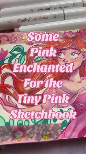 Drawing Giselle Singing in Pink Dress | Enchanted Disney Princess