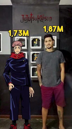 Altura dos personagens de Jujutsu Kaisen! #shorts #itadori #megumi # nobara # gojo #maki #panda
