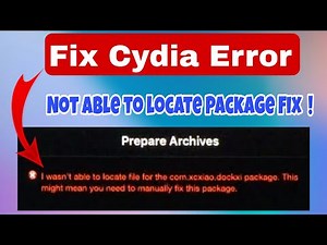 How to Fix Cydia Error I wasn't able to locate package || Cydia Not Working || Technical Tick
