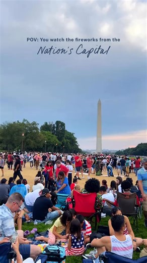 🎆 Experiencing the Fourth of July fireworks on the National Mall for the first time: the sky lit up with a dazzling display, accompanied by the ooohs and aaahs of thousands and thousands of strangers. So glad I finally got to experience this iconic moment that only happens once a year. Have you been to the fireworks on the Mall before? Happy Birthday, America 🇺🇸 . #only1dc #dc #nationalmall #fourthofjuly #independenceday #fireworksnationalmall | Emilygoesplaces