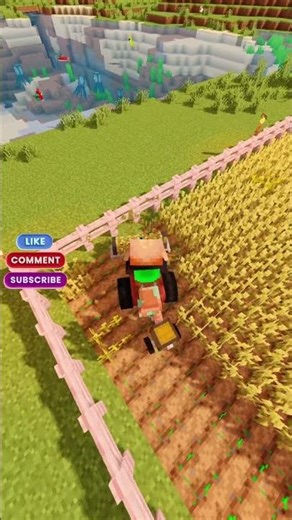 I Turned Minecraft Into a Farming Simulator… 🌾😱 #minecraft #minecraftshorts #minecraftmods