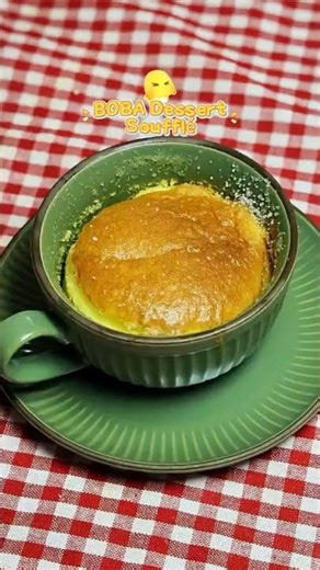 BOBA Dessert Soufflé #instantboba #boba #fyp #baking #foryoupage #bubble #bubblemilktea