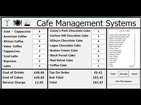 How to Create Cafe Management Systems Using VBA in Excel - Tutorial 2 of 2